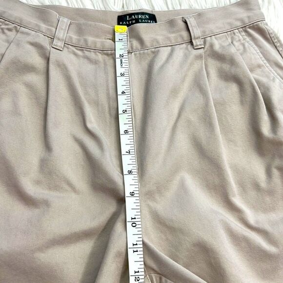 Lauren Ralph Lauren Pants Khaki High Rise Tapered Leg Ankle Size 10P 28x27 - Picture 4 of 10